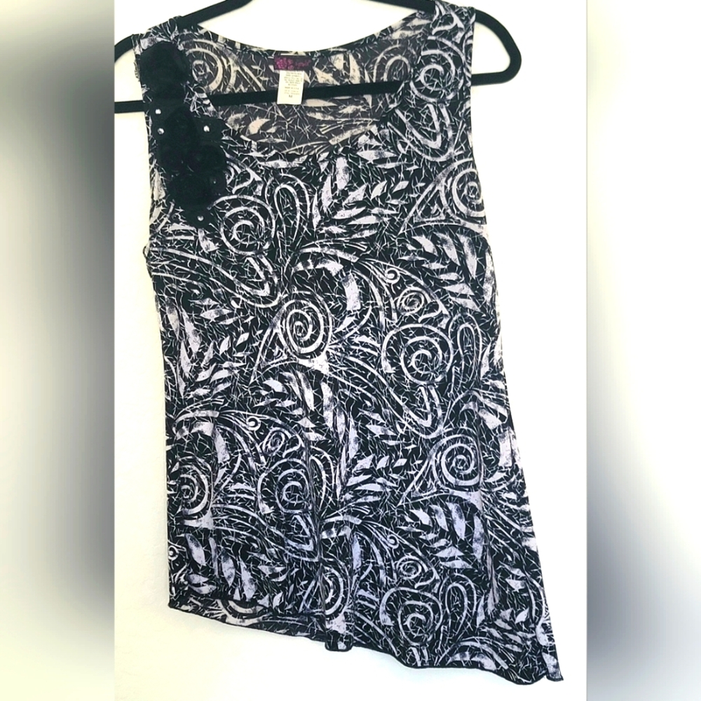 Vintage 90s Y2K Agenda Floral Print Embellished Tank Top
